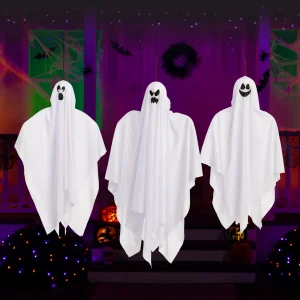 3pcs Glow in the Dark Hanging Ghosts Decoration