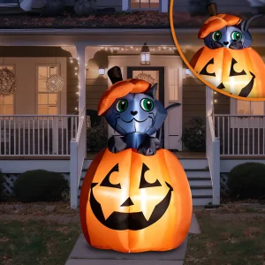 5ft Inflatable Animated Cat Halloween Decoration