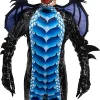 Kids Black and Blue Dragon Wings and Mask Costume