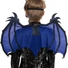 Kids Black and Blue Dragon Wings and Mask Costume