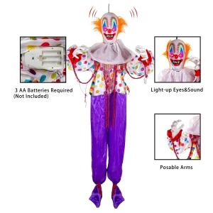 68in Hanging Animated Clown Halloween Decorations