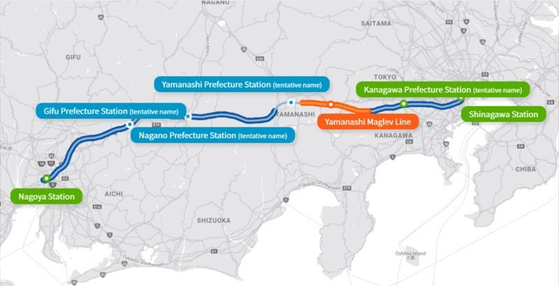 Japan Shinkansen Route Map