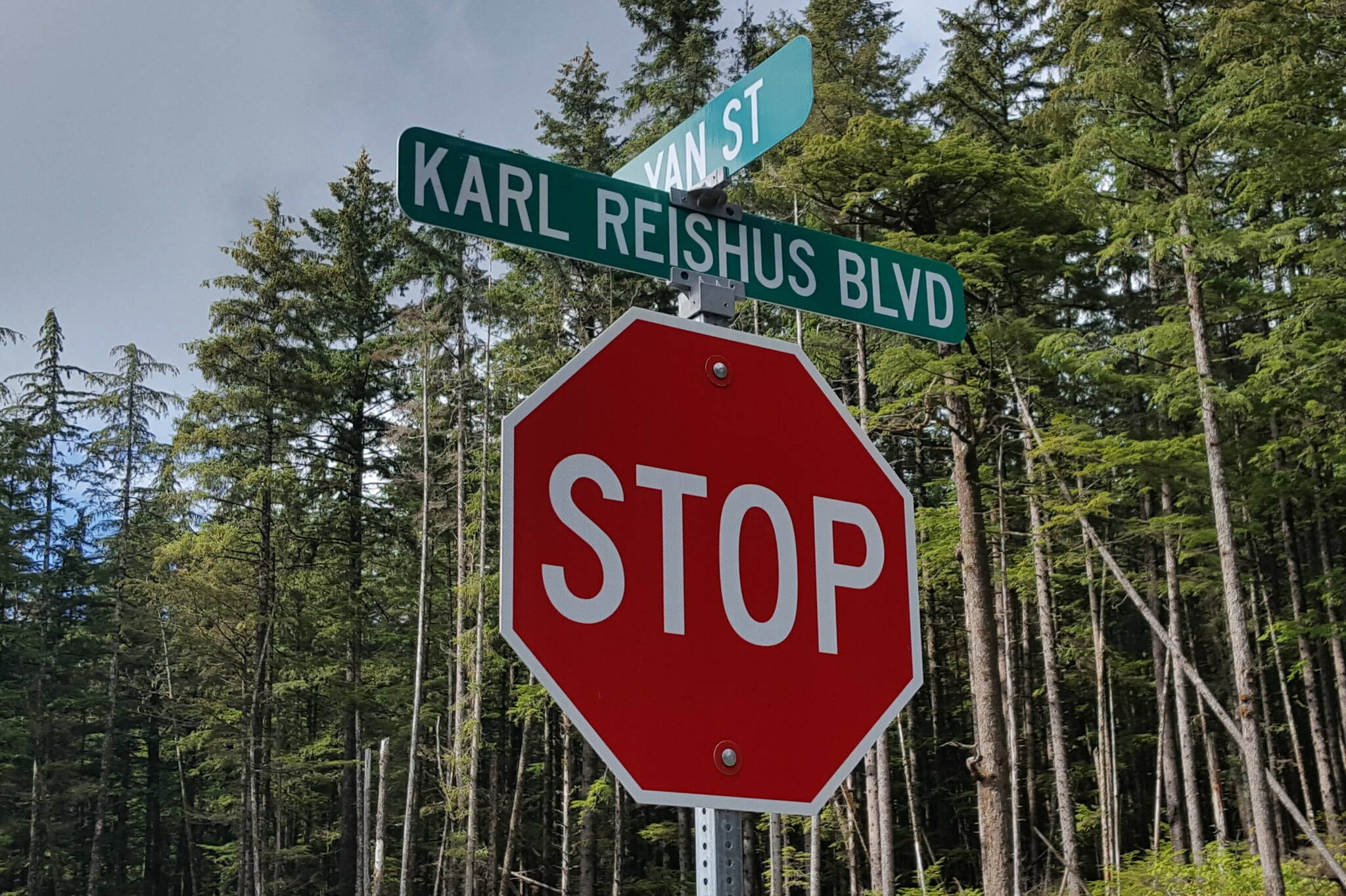 A street sign on Pederson Hill. (City and Borough of Juneau photo)