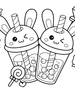 Boba Tea Coloring Pages Printable for Free Download