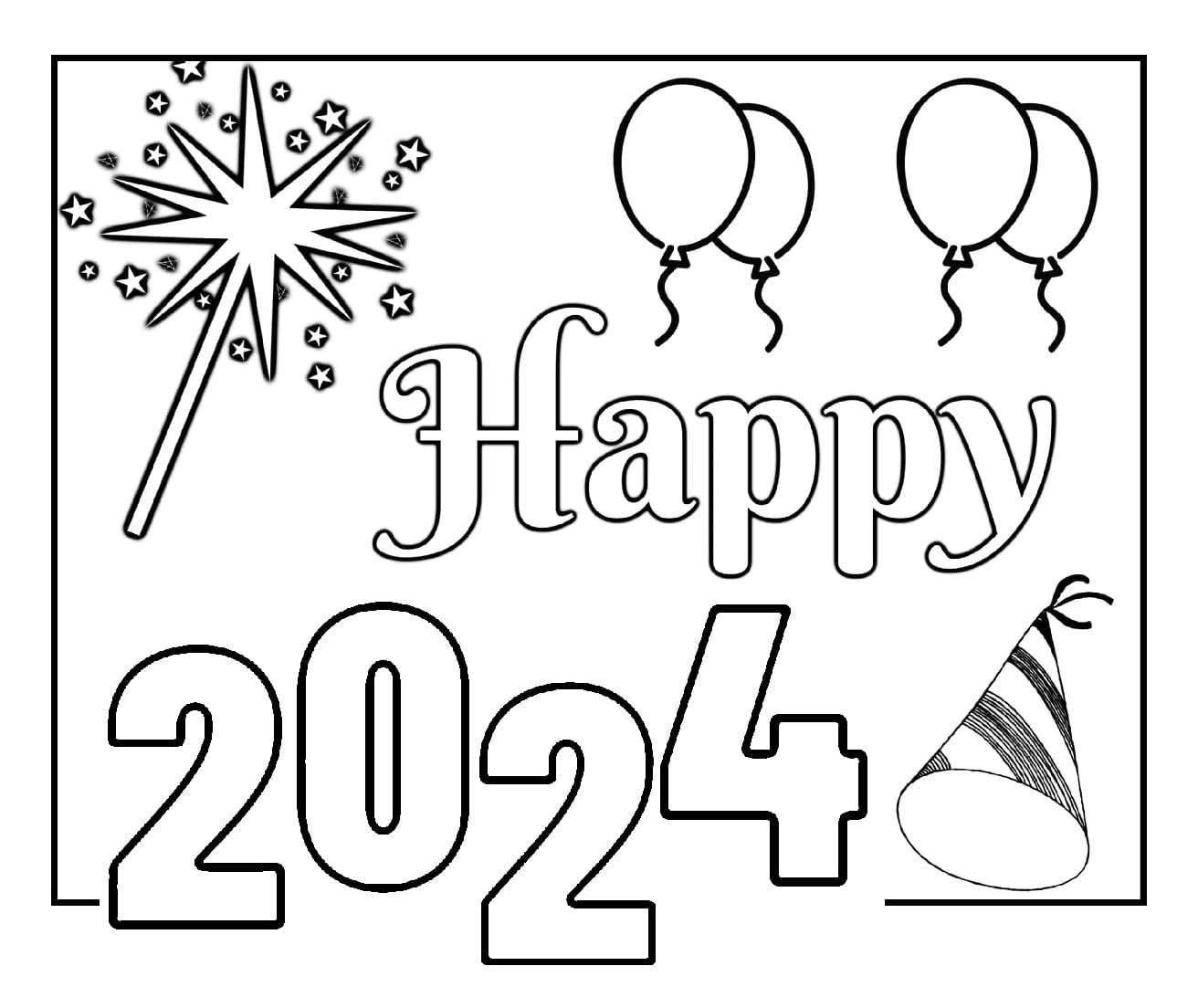 2024 Coloring Pages Printable - Belle Cathrin