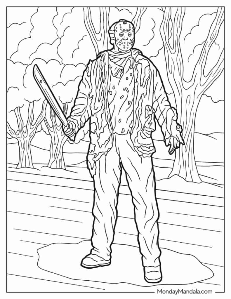 Freddy Vs Jason Coloring Pages Printable for Free Download