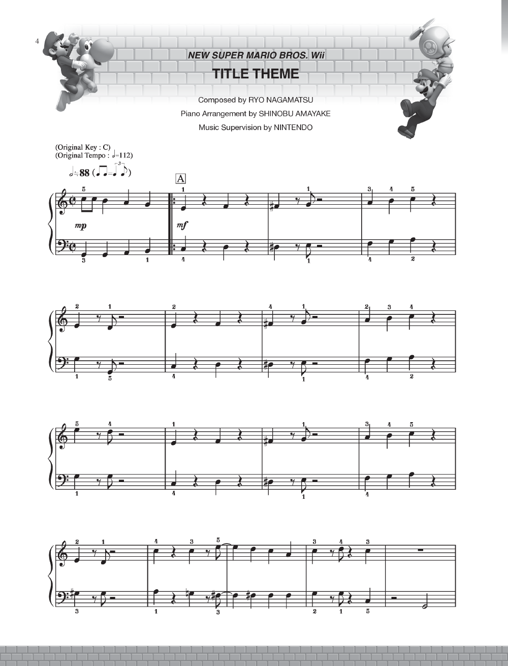 Pedata sänky ruokakauppa kuvaruutu super mario bros piano sheet music ...