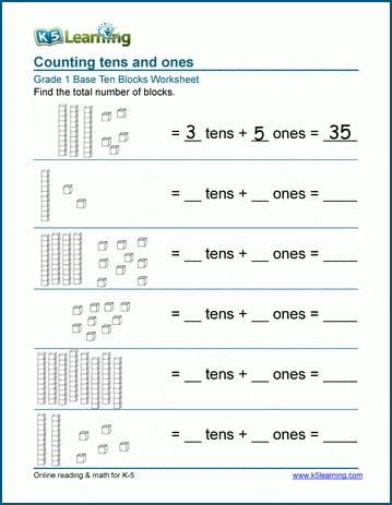 Base Ten Addition Worksheets