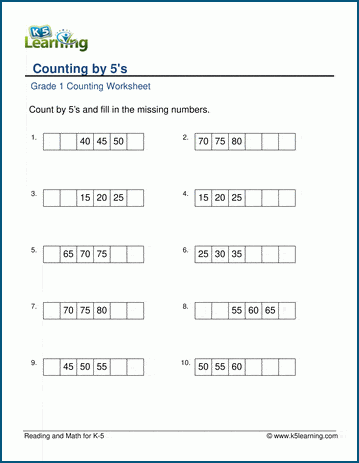 Counting by 5s | K5 Learning