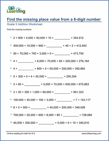 Place Value To 100 000 Worksheets - Worksheets For Kindergarten