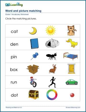 English Grade 1 Worksheets - Free Printable Worksheet