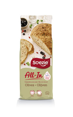 Soezie All-in Grieks Olijvenbrood 500g T.H.T. 03-02-25