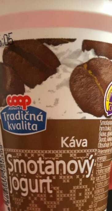 Fotografie - Smotanový jogurt Káva Coop Tradičná kvalita