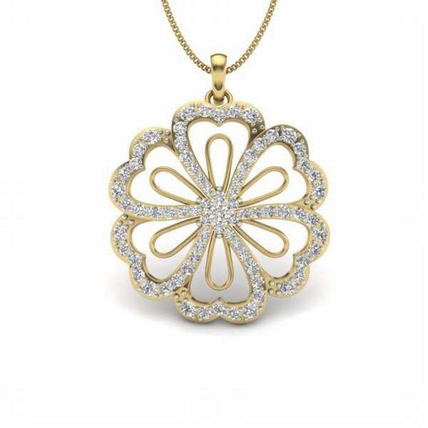 Flower Diamond Pendant