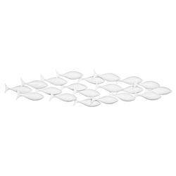 Phillips Collection Coastal Matte White School of Fish Wall Sculpture