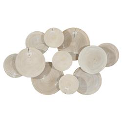 Phillips Collection Clouds Modern Bleached Mango Wood Wall Sculpture - Small