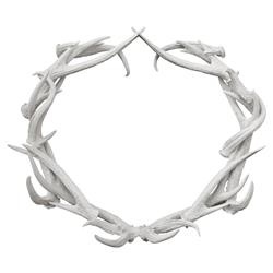 Oly Studio White Antler Wreath - 22.5H