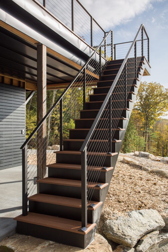 Exterior Deck Staircase with composite decking.