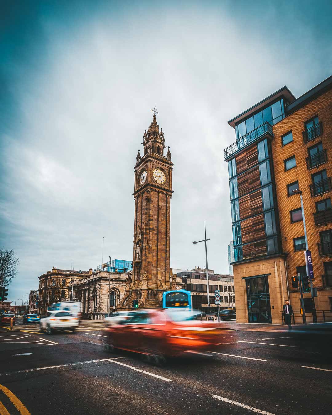 albert memorial clock in belfast