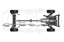 generic car overhead driveline layers