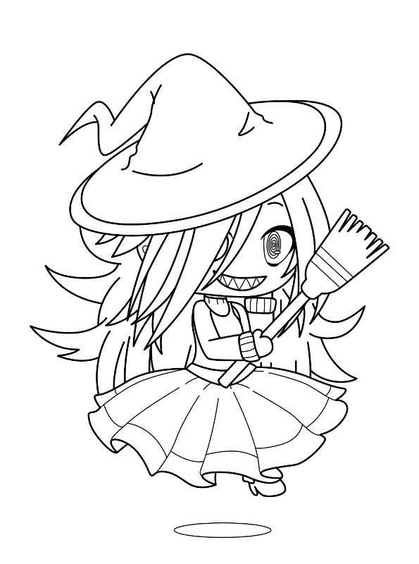 Kids-n-fun.com | Coloring page Gacha life Witch