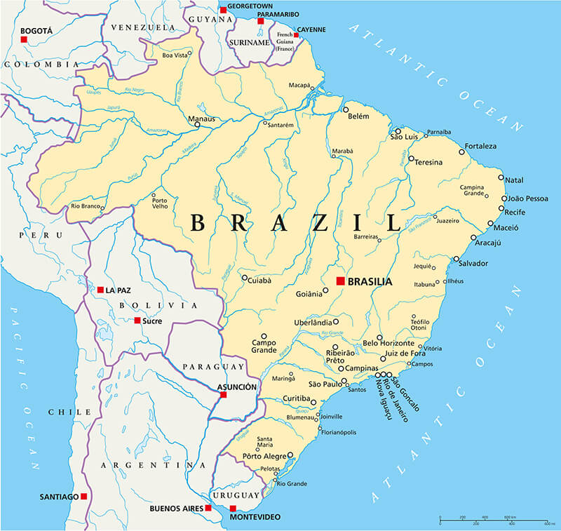 Map of Brazil