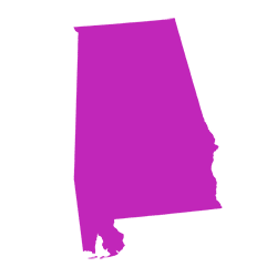 map outline shape of Alabama