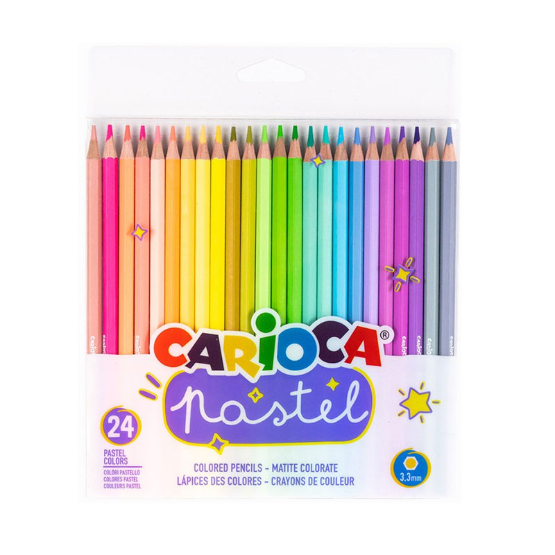 Set de 24 lapices de colores pastel Carioca Pastel - Kilumio