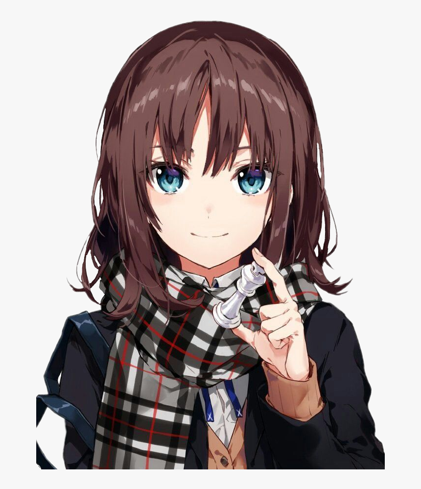 Anime Girl Brown Hair Sword