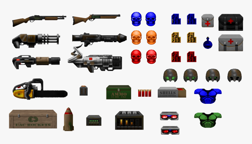 Transparent Doomguy Png - Doom Weapon Sprites, Png Download - Kindpng F95