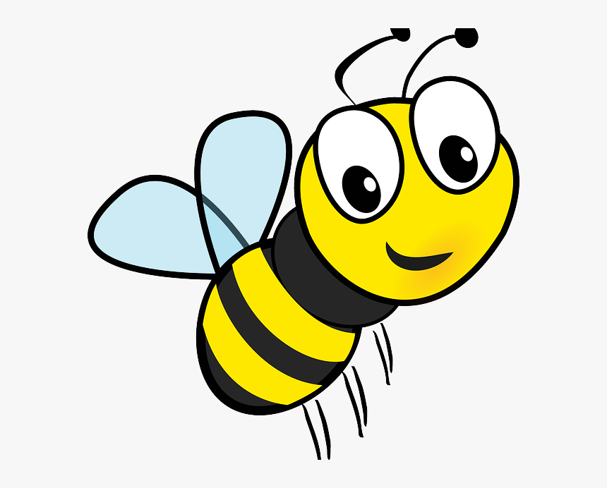 Cartoon Bee Transparent Background, HD Png Download - kindpng