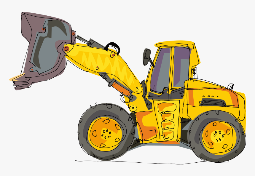 Cartoon machine. Трактор JCB вектор. Трактор желтый мультяшный. Экскаватор мультяшный. Бульдозер мультяшный.