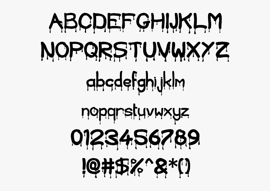 Blood Example - Font Blood, HD Png Download - kindpng