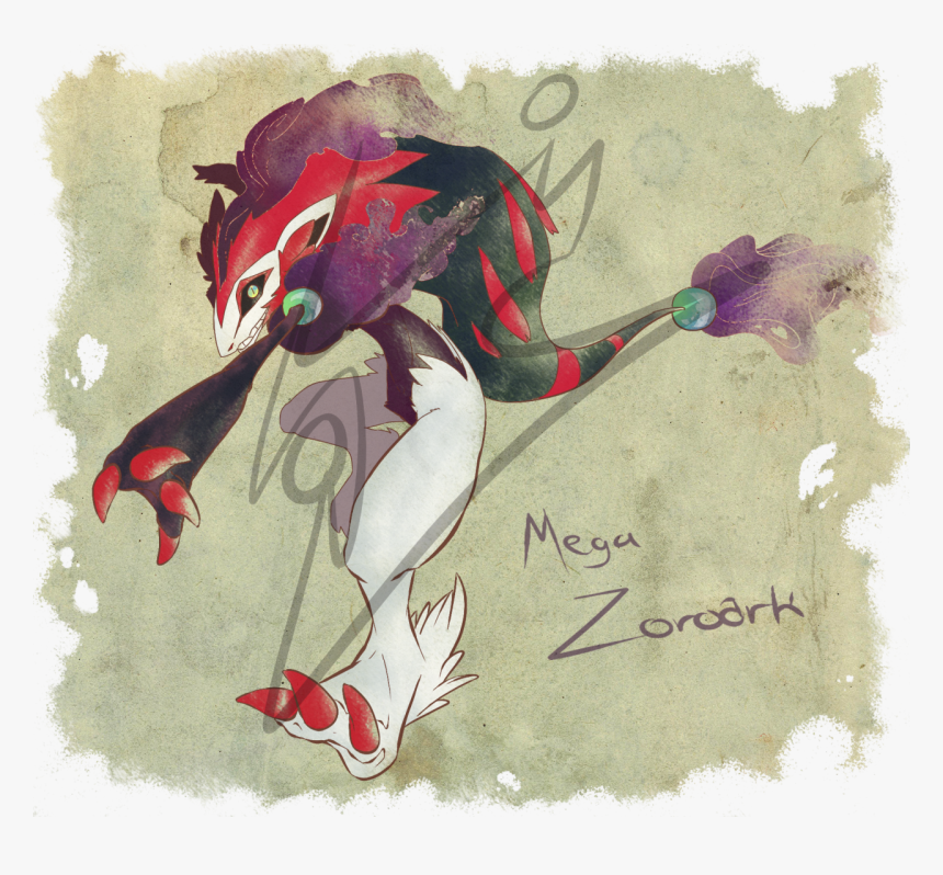 My Design For A Mega Zoroark, Being Dark/ghost-types - Mega Evolution Ideas Zoroark, HD Png Download, Free Download