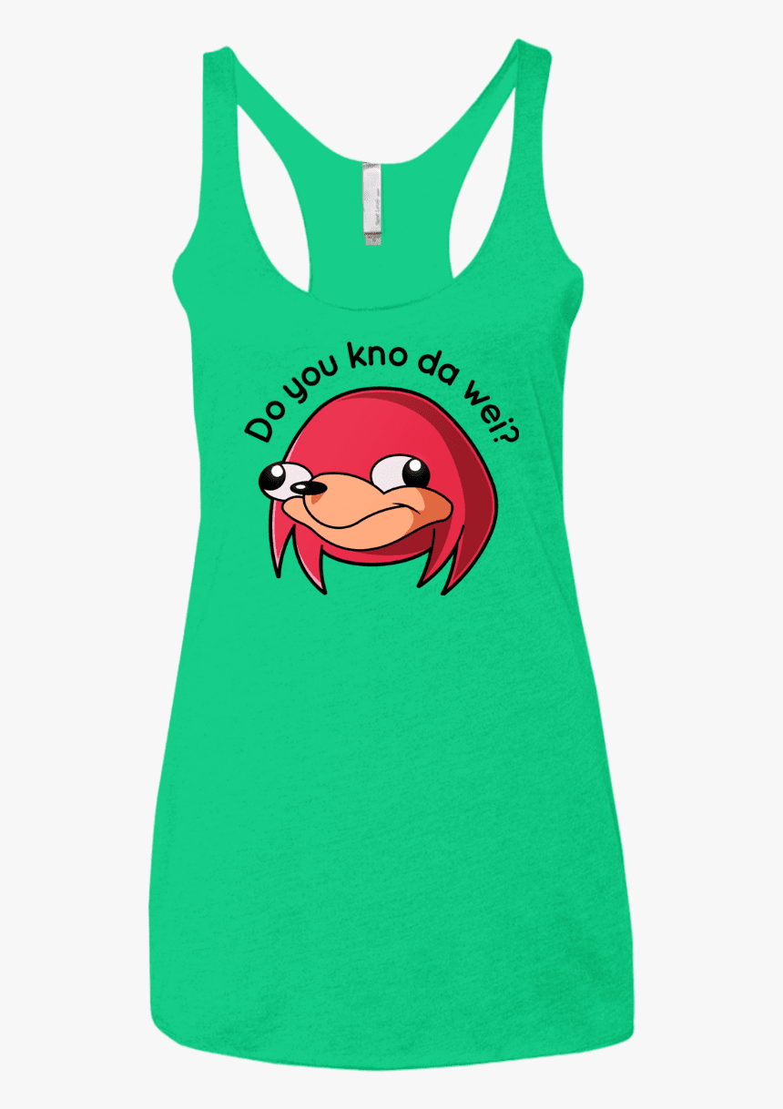 Ugandan Knuckles Women"s Triblend Racerback Tank, HD Png Download, Free Download