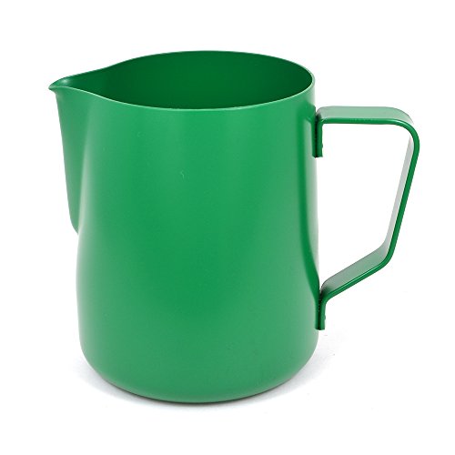 BrewGlobal Rhinoware Stealth Milk Pitcher Stainless Steel 12 oz - Green RHGR12OZ