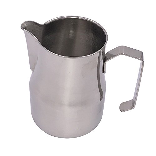 Wingkin Polished 304 Stainless Steel Frothing Pitcher 26 oz Food Grade Milk Jug with Wide Spout for Easy Pouring For Christmas Gift