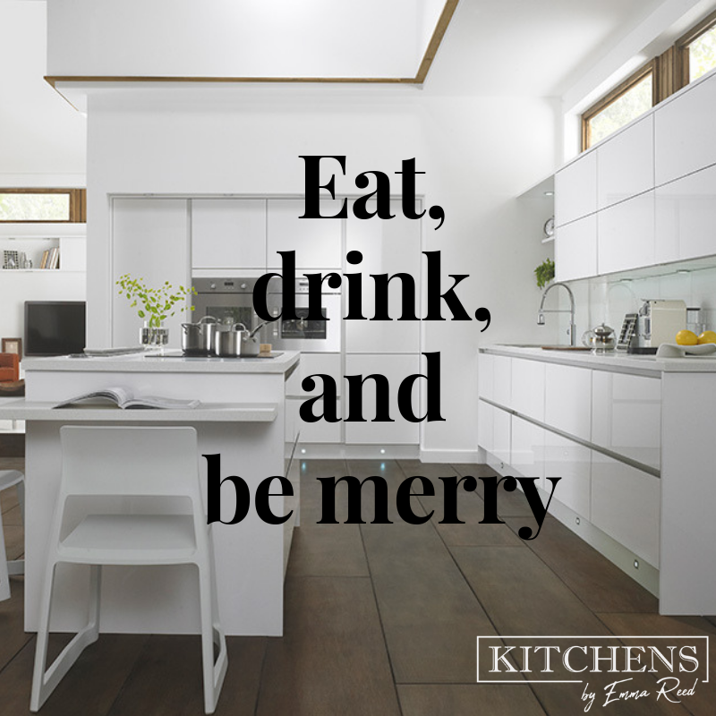 A sleek white kitchen