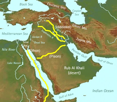 Euphrates River Map Bible