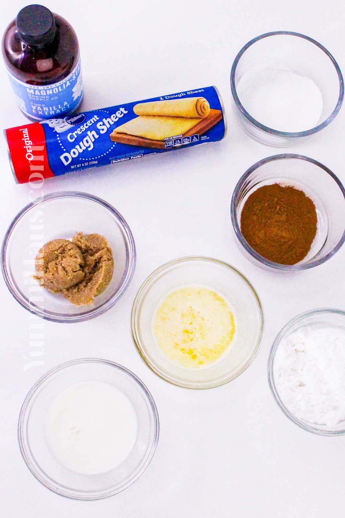 Cinnamon Rolls in Air Fryer ingredients