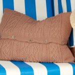 Free Knitting Pattern for a Cabled Cushion Cover