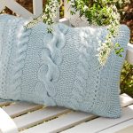 Free Knitting Pattern for a Cable Skye Pillow