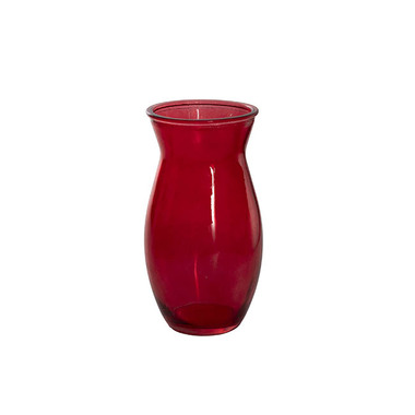 Recycled Style Glass Vases - Glass Country Samantha Red (13Dx24.5cmH)