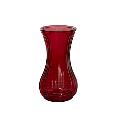 Recycled Style Glass Vases - Glass Country Tapered Vase Red (11Dx20cmH)