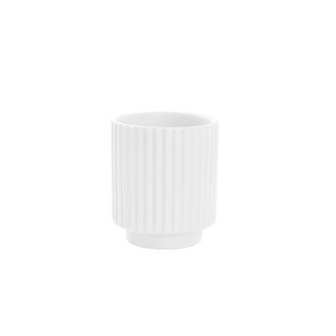 Trend Ceramic Pots - Ceramic Mykonos Muse Vase Matte White (8x8x9cmH)