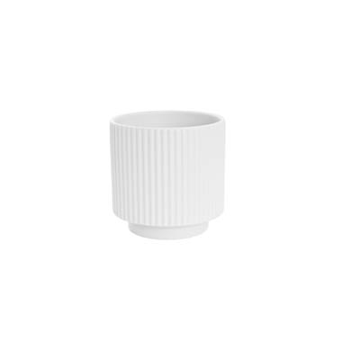 Trend Ceramic Pots - Ceramic Mykonos Muse Vase Matte White (11.5x11.5cmH)