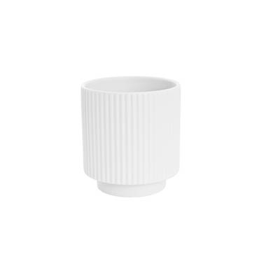 Trend Ceramic Pots - Ceramic Mykonos Muse Vase Matte White (14x14x14cmH)