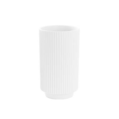 Trend Ceramic Pots - Ceramic Mykonos Muse Vase Matte White (14x14x24cmH)