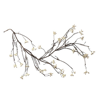 Artificial Garlands - Berry Twig Vine Garland White (140cmL)