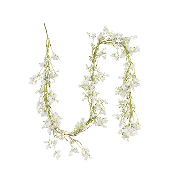 Artificial Garlands - Babys Breath Garland White (170cmL)